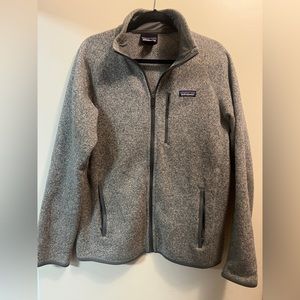 Mens Patagonia Better Sweater full zip fleece Medium grey